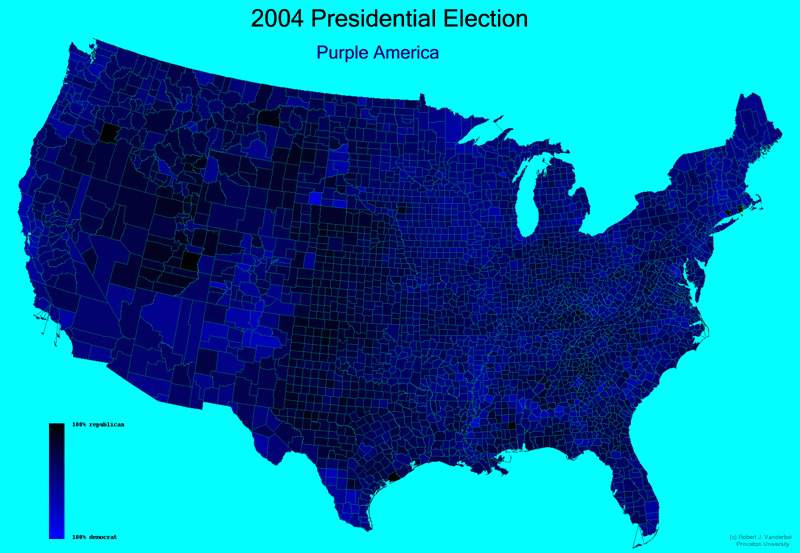 map of red votes in america